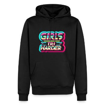 Girls Tri Harder 9 - Männer Premium Bio Hoodie - Schwarz - Vorne - Nico (187cm)