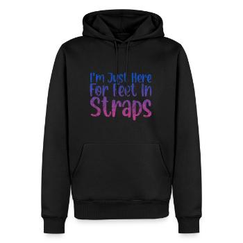 I'm Just Here For Feet In Straps 3 - Men’s Premium Organic Hoodie - black - Front - Nico (187cm)