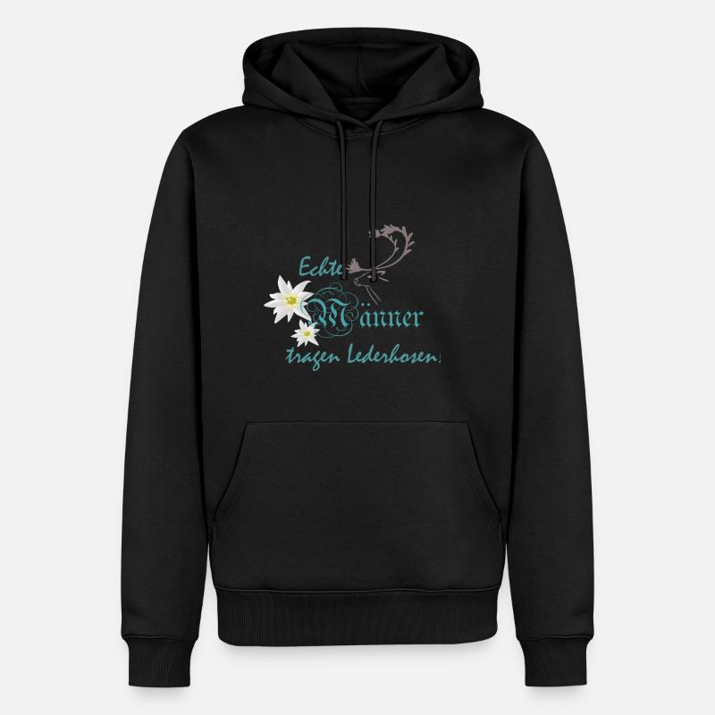 Lederhosen - Sweat à capuche Premium bio Homme - noir