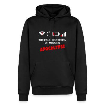 Vier Reiter der Modernen Apokalypse Gamer Nerd - Männer Premium Bio Hoodie - Schwarz - Vorne - Nico (187cm)