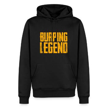 Burping Legend - Männer Premium Bio Hoodie - Schwarz - Vorne - Nico (187cm)