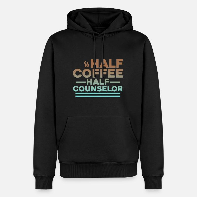 Moitié café, moitié conseiller 2 - Sweat à capuche Premium bio Homme - noir