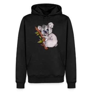 Niedlicher süßer Koala Australien Beuteltier - Männer Premium Bio Hoodie - Schwarz - Vorne - Nico (187cm)
