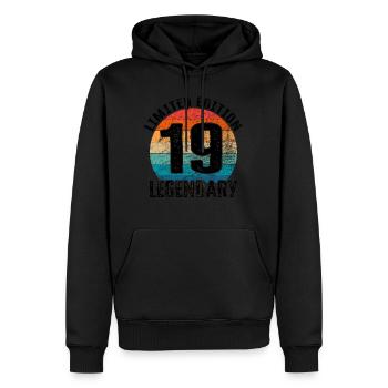 Happy Birthday - 19th birthday - Men’s Premium Organic Hoodie - black - Front - Nico (187cm)