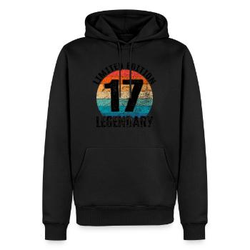 Happy Birthday - 17th birthday - Men’s Premium Organic Hoodie - black - Front - Nico (187cm)