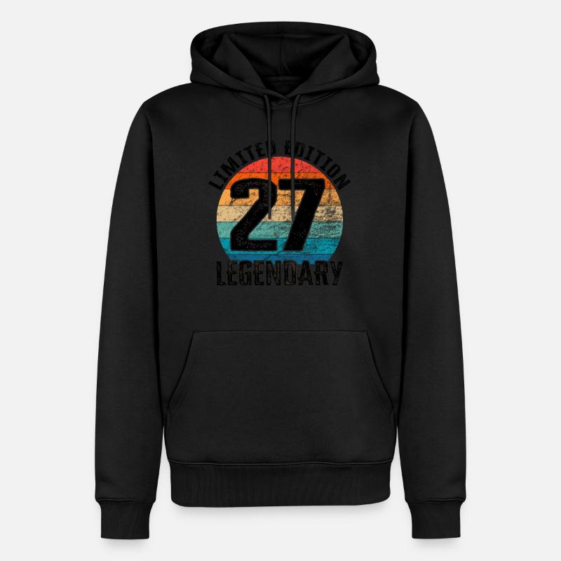 Joyeux anniversaire - 27e anniversaire - Sweat à capuche Premium bio Homme - undefined