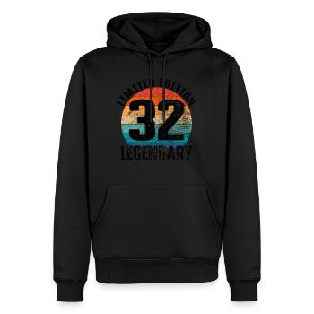Happy Birthday - 32. Geburtstag - Männer Premium Bio Hoodie - Schwarz - Vorne - Nico (187cm)