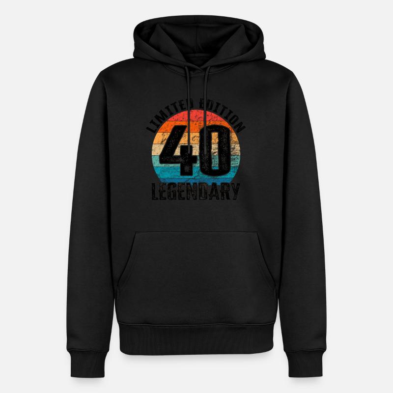 Joyeux anniversaire - 40e anniversaire - Sweat à capuche Premium bio Homme - undefined