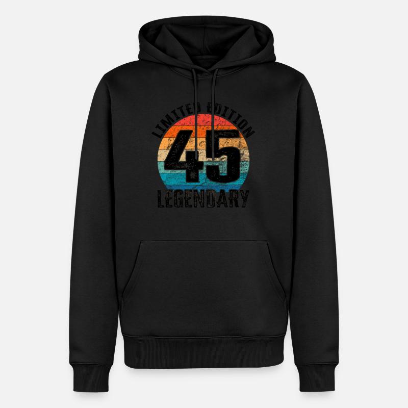 Joyeux anniversaire - 45e anniversaire - Sweat à capuche Premium bio Homme - undefined