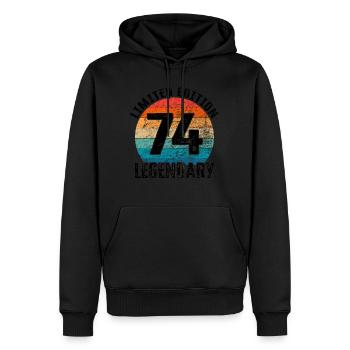 Happy Birthday - 74th birthday - Men’s Premium Organic Hoodie - black - Front - Nico (187cm)