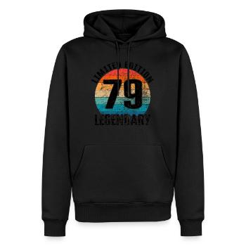 Happy Birthday - 79. Geburtstag - Männer Premium Bio Hoodie - Schwarz - Vorne - Nico (187cm)