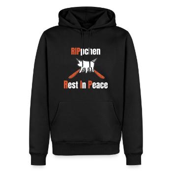 SPARERIBS grillen im Sommer für Fleischliebhaber - Männer Premium Bio Hoodie - Schwarz - Vorne - Nico (187cm)