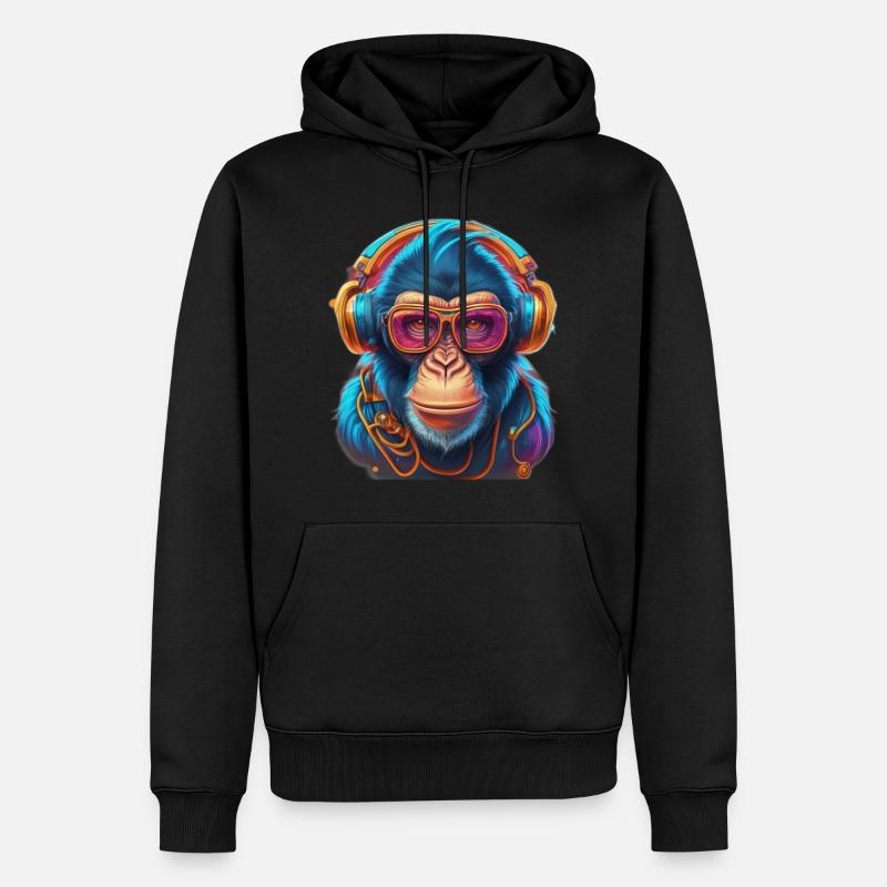 Singe cool - Sweat à capuche Premium bio Homme - noir