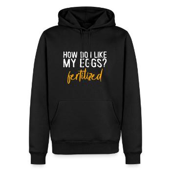 Comment est-ce que j’aime mes ovules, fécondés 2 - Sweat à capuche Premium bio Homme - noir - Devant - Nico (187cm)