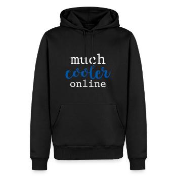 Much Cooler Online 4 - Männer Premium Bio Hoodie - Schwarz - Vorne - Nico (187cm)