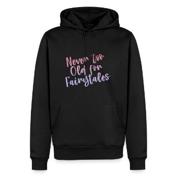 Never Too Old For Fairytales - Männer Premium Bio Hoodie - Schwarz - Vorne - Nico (187cm)