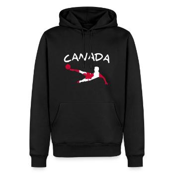 Canada Football 2022 - Sweat à capuche Premium bio Homme - noir - Devant - Nico (187cm)