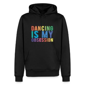 La danse est mon obsession - Sweat à capuche Premium bio Homme - noir - Devant - Nico (187cm)