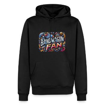 Bandwagon Fan 19 - Männer Premium Bio Hoodie - Schwarz - Vorne - Nico (187cm)