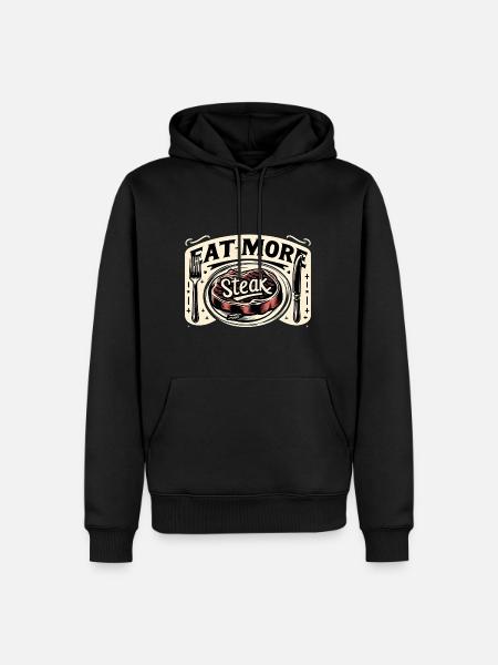 Eat More Steak 11 - Men’s Premium Organic Hoodie - black