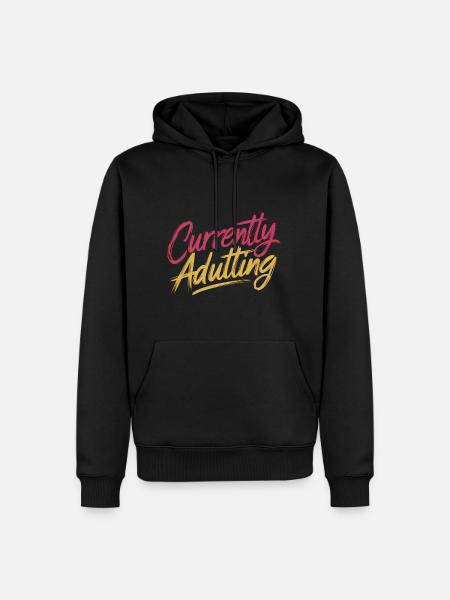 Currently Adulting 10 - Männer Premium Bio Hoodie - Schwarz