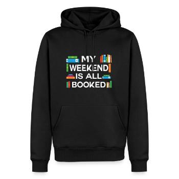 My Book smells Better than your Tablet - Männer Premium Bio Hoodie - Schwarz - Vorne - Nico (187cm)