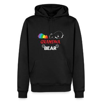 LBGT Flag Gay Pride Human Grandma Bear - Männer Premium Bio Hoodie - Schwarz - Vorne - Nico (187cm)