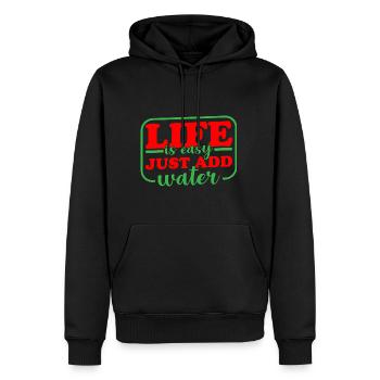 Life Is Easy, Just Add Water 3 - Männer Premium Bio Hoodie - Schwarz - Vorne - Nico (187cm)