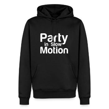 Party In Slow Motion - Männer Premium Bio Hoodie - Schwarz - Vorne - Nico (187cm)
