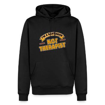 I'm A Bartender Not Therapist 2 - Men’s Premium Organic Hoodie - black - Front - Nico (187cm)