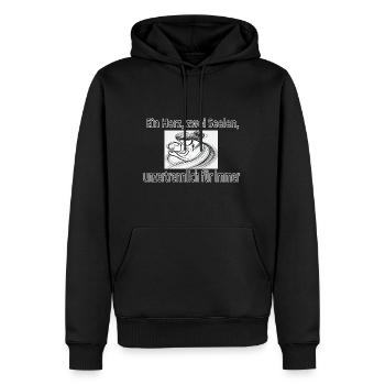 mutter kind unzertrennlich für immer - Männer Premium Bio Hoodie - Schwarz - Vorne - Nico (187cm)