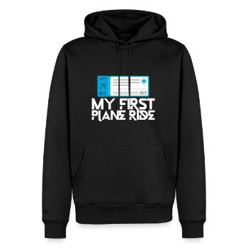 My First Plane Ride 32 - Männer Premium Bio Hoodie - Schwarz - Vorne - Nico (187cm)