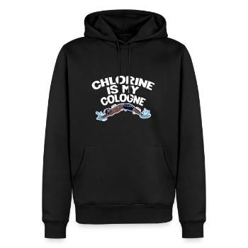 Le chlore est mon eau de Cologne 4 - Sweat à capuche Premium bio Homme - noir - Devant - Nico (187cm)