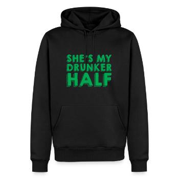 She's My Drunken Half 3 - Männer Premium Bio Hoodie - Schwarz - Vorne - Nico (187cm)