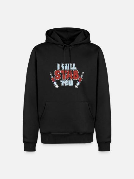 I Will Stab You - Männer Premium Bio Hoodie - Schwarz