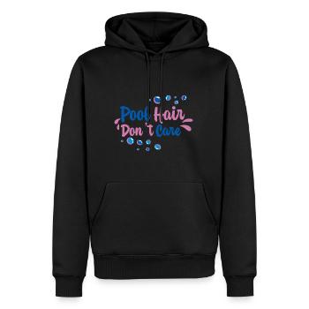 Piscine Cheveux Ne Pas Se Soucier 2 - Sweat à capuche Premium bio Homme - noir - Devant - Nico (187cm)