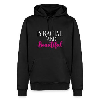 Biracial et beau 2 - Sweat à capuche Premium bio Homme - noir - Devant - Nico (187cm)