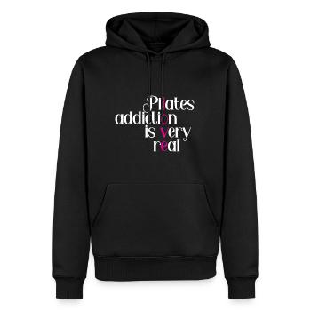PiLates AddictiOn Is Very REal 2 - Männer Premium Bio Hoodie - Schwarz - Vorne - Nico (187cm)
