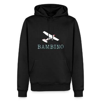 Conception d’avion d’aviation Bambino - Sweat à capuche Premium bio Homme - noir - Devant - Nico (187cm)