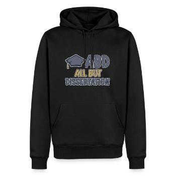 ABD All But Dissertation 2 - Männer Premium Bio Hoodie - Schwarz - Vorne - Nico (187cm)