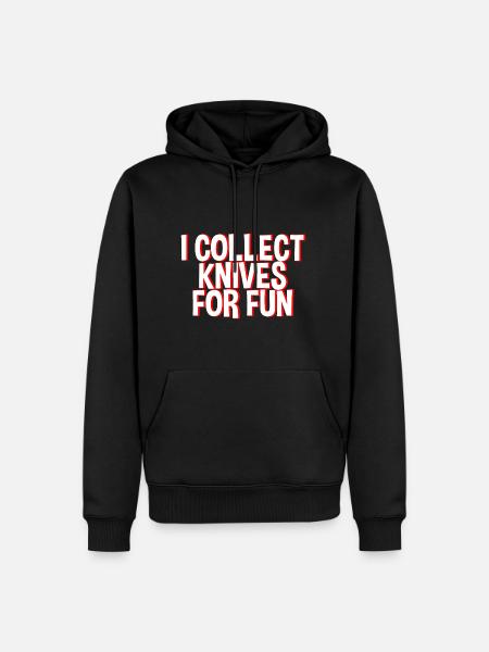 I Collect Knives For Fun - Männer Premium Bio Hoodie - Schwarz
