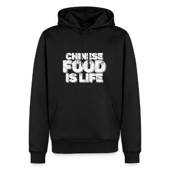 La cuisine chinoise, c’est la vie 3 - Sweat à capuche Premium bio Homme - noir - Devant - Nico (187cm)