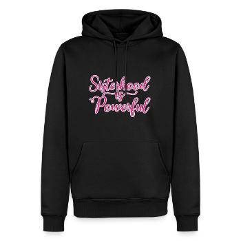 Sisterhood Is Powerful 33 - Männer Premium Bio Hoodie - Schwarz - Vorne - Nico (187cm)