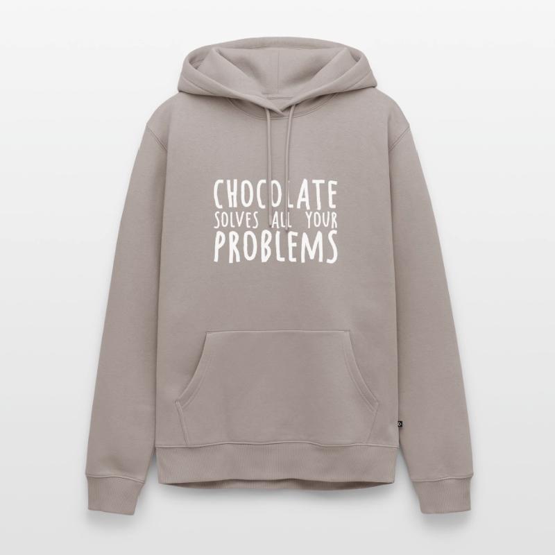 Chocolate Solves All Your Problems 2 Men’s Premium Organic Hoodie
