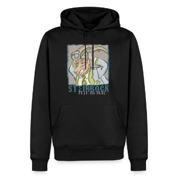 Sternzeichen - Steinbock - Männer Premium Bio Hoodie - Schwarz - Vorne - Nico (187cm)
