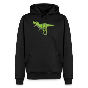 T -Rex Comic Dinosarier - Men’s Premium Organic Hoodie - black - Front - Nico (187cm)