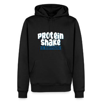 Protein Shake Is Everything 4 - Männer Premium Bio Hoodie - Schwarz - Vorne - Nico (187cm)
