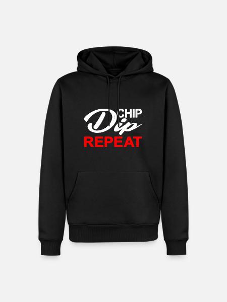 Chip Dip Repeat 8 - Men’s Premium Organic Hoodie - black
