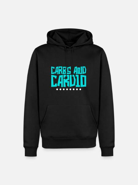 Carbs And Cardio 4 - Men’s Premium Organic Hoodie - black