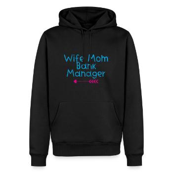 Wife Mom Bank Manager 3 - Männer Premium Bio Hoodie - Schwarz - Vorne - Nico (187cm)